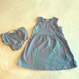 Baby Boden sleeveless dress with matching bloomers